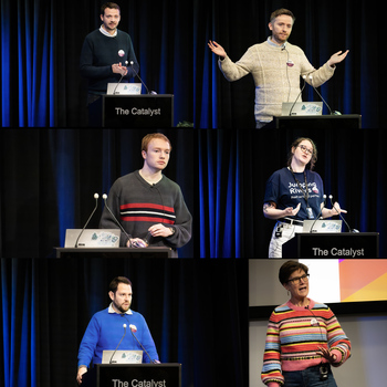 Photo of all lightning talk speakers